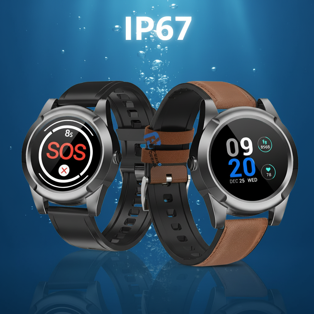 Fall Detection Watch - SOS alarm/fall detection/real-time tracking/two-way call/health monitoring
