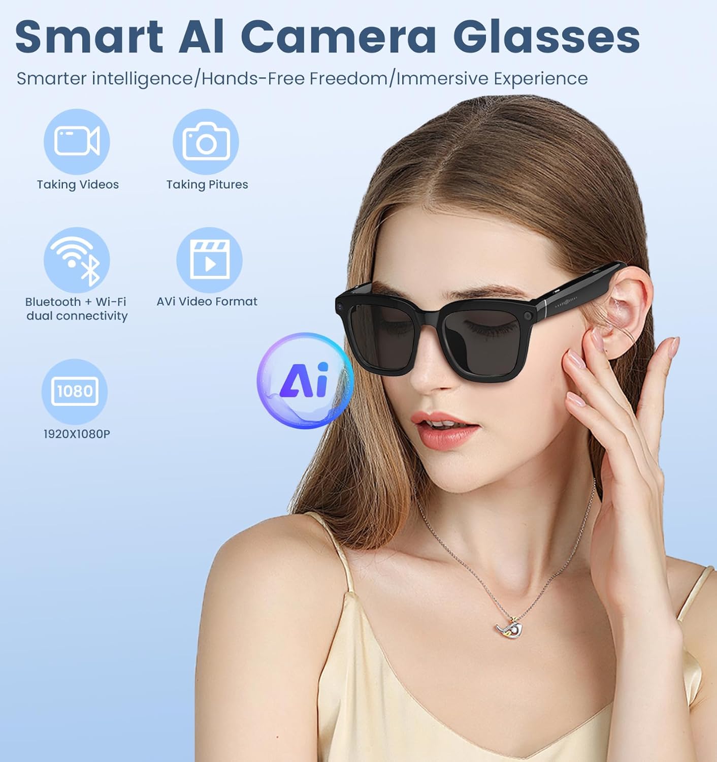 AI Smart Camera Glasses 1080P  – Smart Glasses Lens Bewertung und Preis
