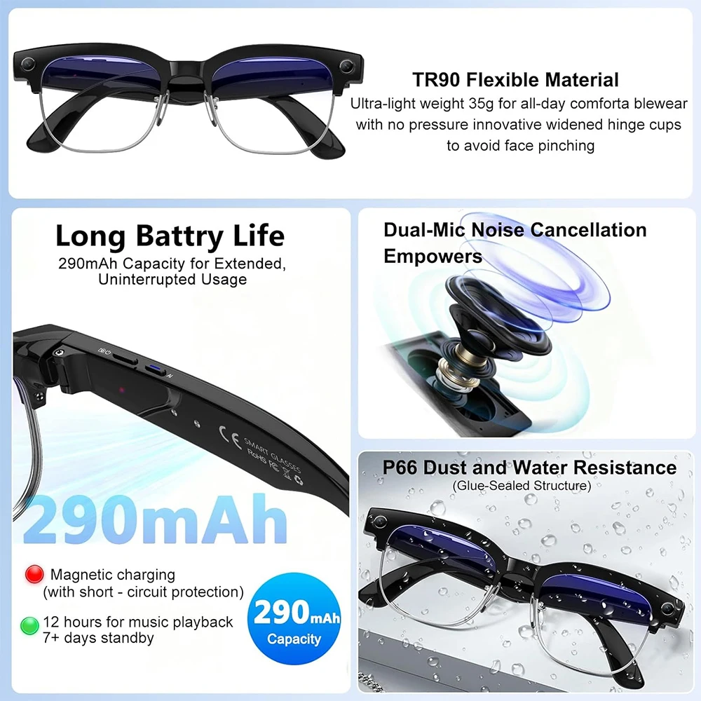 4K Smart AI Glasses 8MP Camera – Smart Glasses Lens Bewertung und Preis