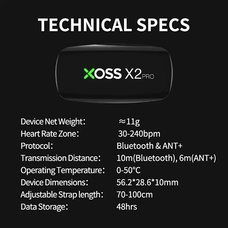 XOSS X2 Pro Chest Strap Heart  – Breath Rate Monitor Bewertung und Preis