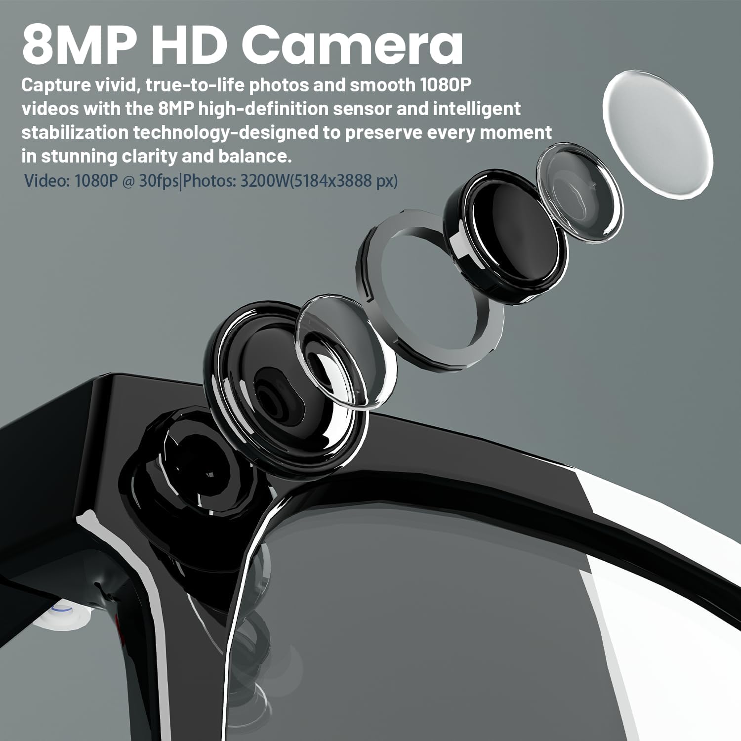8MP AI Smart Glasses: 1080P Vi – Smart Glasses Lens Bewertung und Preis